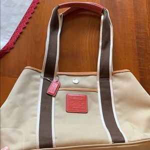 Tan Coach Shoulder Bag